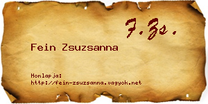 Fein Zsuzsanna névjegykártya