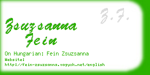 zsuzsanna fein business card